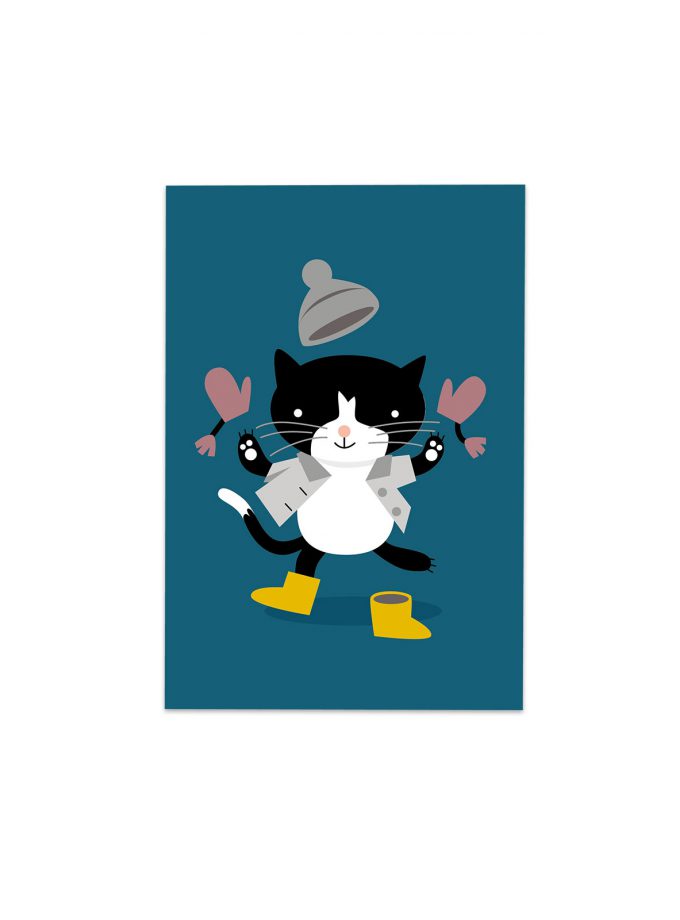 Katten Astrid går till förskolan/skolan